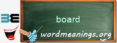 WordMeaning blackboard for board